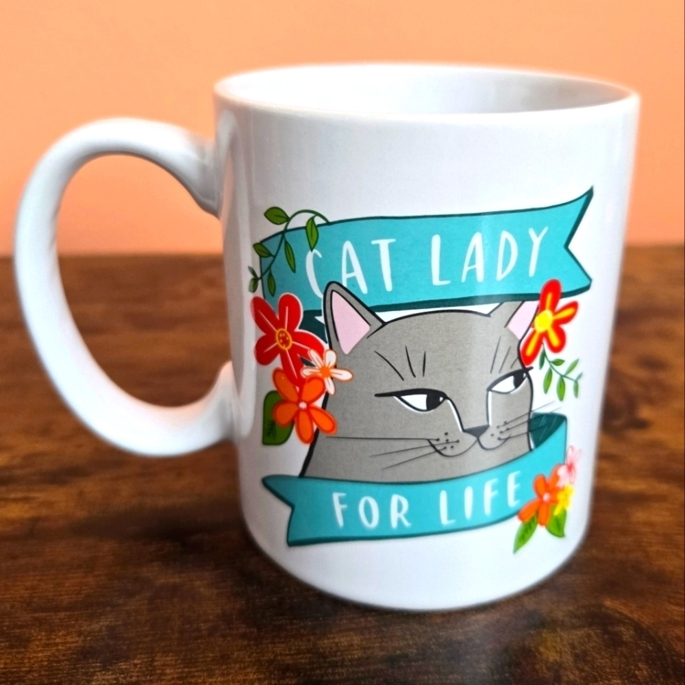 Cat Lady For Life Ceramic Mug